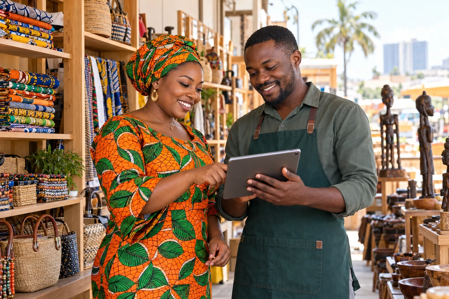 Échanges entre artisans, commerçants et partenaires